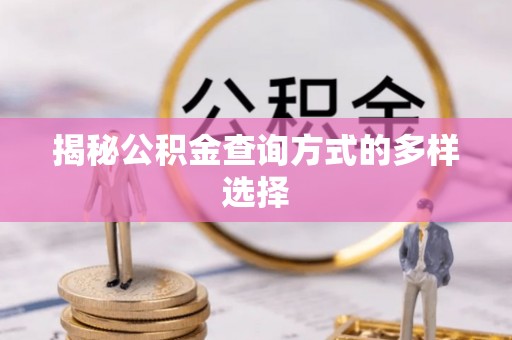 海宁揭秘公积金查询方式的多样选择